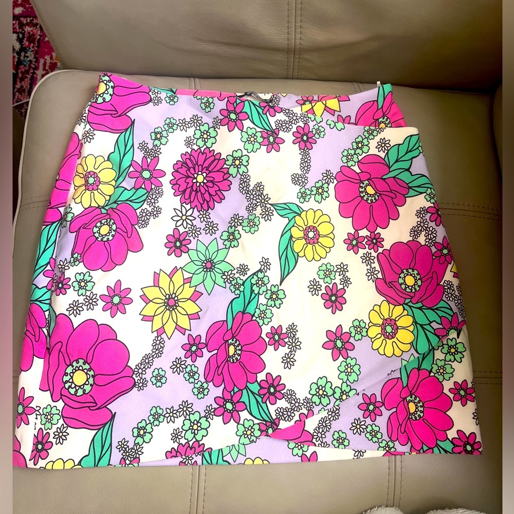 Zara Floral Summer Mini Skirt